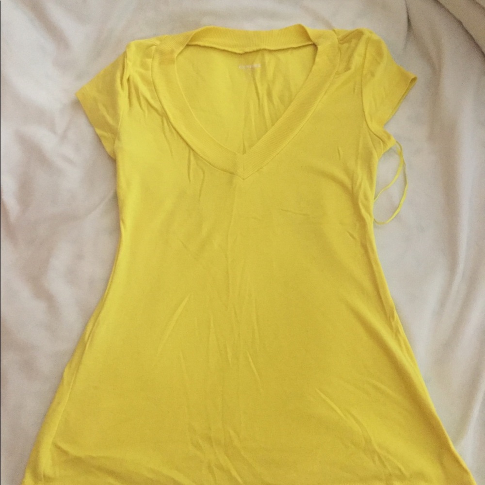 Bright yellow express sexy basics tee!!